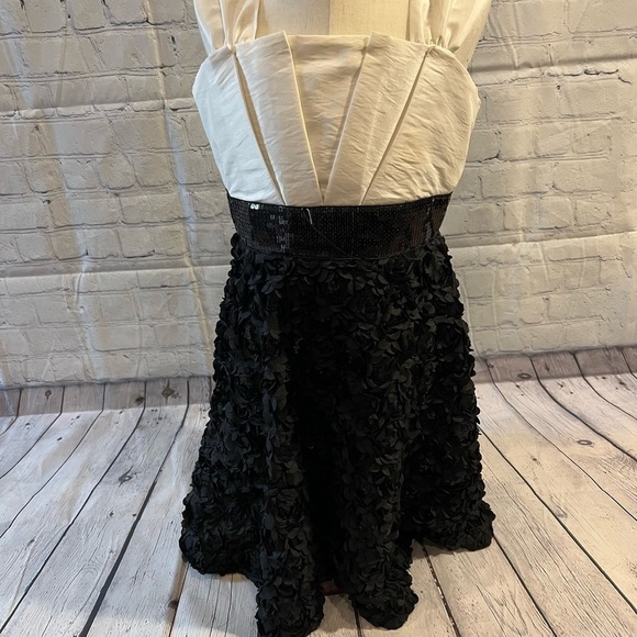 Black and White Sequin Belt Dress – Size 10 - Picture 3 of 5